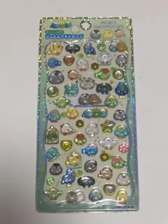 ストーン付きジュエルプチドロップシール　ふわふわとりのなかまたち