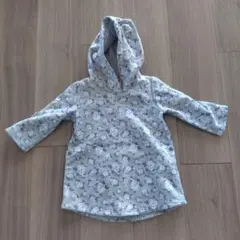 花柄フード付きトレーナー（グレー系）