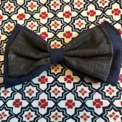 ハンドメイド　和風着物生地　アクセサリー　髪留めリボン