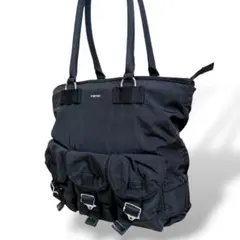 DIESEL Nylon Cargo Tote Bag y2k black