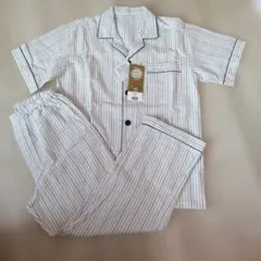4 つのこだわり 着心地快適パジャマ メンズ 半袖 ストライプ 綿100%