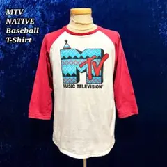MTV NATIVE 柄 ベースボールTシャツのサムネイル