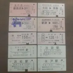 国鉄 東北 関東 硬券きっぷ 各種まとめて
