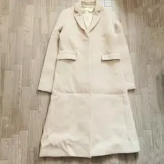 【タグ付き】シクラス　CYCLAS カシミヤ　ベージュ　コート　34 カシミヤ混ウールリバー・コート/40代50代からのレディース