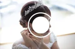 ウェディングティアラ クリスタル・パール装飾