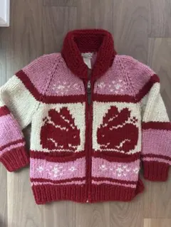 X-girl カナダ製 ニットジップアップジャケット100%woolのサムネイル