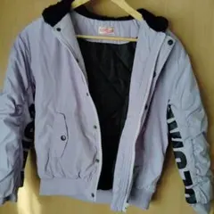 薄紫色 フード付きダウンコート