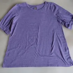 パープル 半袖 Tシャツ バックリボン付きのサムネイル