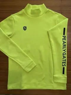 PEARLY GATES 蛍光イエロー モックネックシャツ