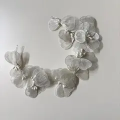 ウェディング　ヘッドドレス　フラワー　ブライダル　髪飾り　ヘアアクセサリー