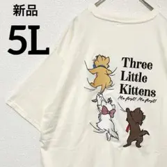 ★新品★Disney おしゃれキャット マリーちゃん刺繍 半袖Ｔシャツ ５Ｌ