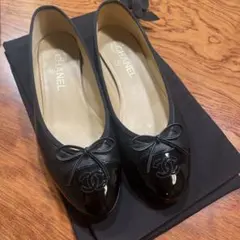 CHANEL バレリーナ ブラック 37C - メルカリ