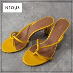 ネオアス　NEOUS ミュール サンダル　35　22.5 ダークイエロー レザーのサムネイル