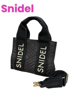 希少 美品 完売 snidel キルティング ロゴ 2way ショルダー
