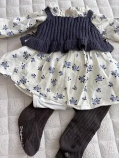 プティマイン　petit main ロンパース　80