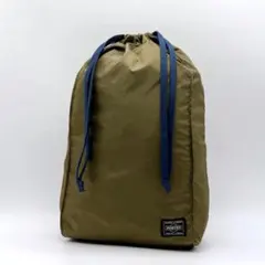 極美品 PORTER PACKS ARMY 巾着ポーチ カーキ f306