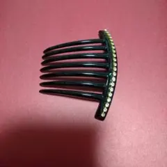 ビジュー付き黒ヘアコーム 約10cm