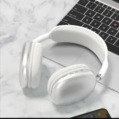 ワイヤレスヘッドフォン　 Bluetooth ヘッドホン　新品　シルバー