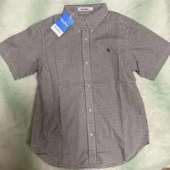 ファミリア　150 新品　半袖　ブラウス　シャツ チェックシャツ　レア