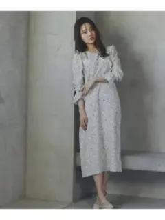 ナローフラワーワンピース