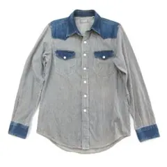 エスパ様専用【BLUE BLUE】ブルーブルー　ピンスト　デニムシャツ　0233