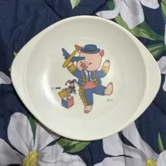 昭和レトロな三匹の子豚　ブーフーウーのお盆　トレー　ビンテージ 昭和レトロな三匹の子豚 ブーフーウーのお盆 トレー ビンテージ