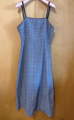 vis バックリボンジャンパースカート　ロングワンピース