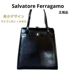 さ*ら様 最終価格⭐︎フェラガモ ヴァラ 黒レザーハンドバッグ - メルカリ