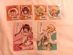 ぐらんぶるFAMくじ 古手川千紗&奈々華 ミニ色紙 缶バッジ カード