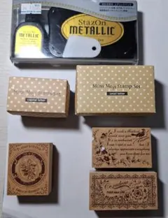 スタンプセット ＆ StazOn METALLIC ゴールド
