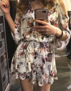 LIP SERVICE オープンショルダーチュニック