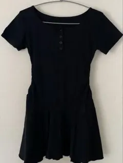 GRL 半袖ミニワンピース 黒 Mサイズ
