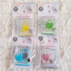 ハート型アルバムキーホルダー4個セット（4色）