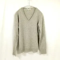 UNIQLO ユニクロ 100%カシミヤ Vネックニット L グレー
