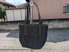 １点物　デニム　ハンドメイド　ミニトートバッグ　小物入れ　コンパクトケースのサムネイル