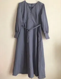 ミ*ー様 ナチュラルビューティーベーシック ロングワンピース ベルトつき