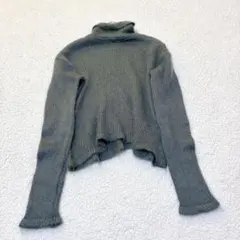超美品☆特別セール【agnès b.】タートルニット(Ｌ) グレー　柔らか毛混