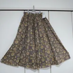 新品未使用　サマンサモスモスブルー　花柄　ギャザー　スカート　フリーサイズ