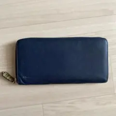 ポール・スミス ネイビー レザー 長財布