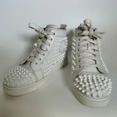 【高級】 クリスチャン ルブタン スニーカー スパイク スタッズ レザー ロゴ