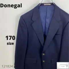 美品 Donegal ドネガル テーラードジャケット 羽織り ダブル 紺色