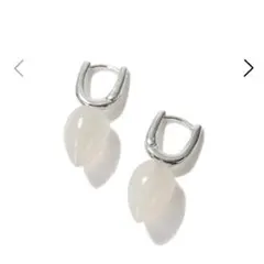 美品 ralagan DEWDROP STONE HOOPS moonstone