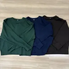 UNIQLO ユニクロ　スムースコットンクルーネックセーター　XL 3セット
