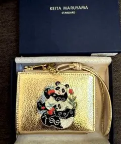 ◇新品◾️KEITA MARUYAMA /パンダ刺繍/二つ折り財布/ゴールド金色のサムネイル