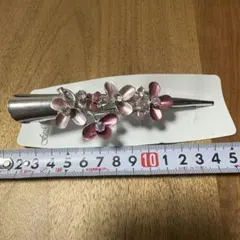 フラワーデザイン ヘアクリップ ピンク