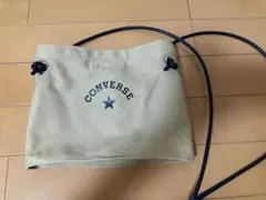 CONVERSE ベージュ ショルダーバッグ キャンバス