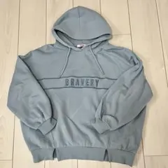 【PINK-latte】フード付きグレーパーカー