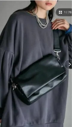 【完売品】LEPSIM フラップポディバッグ ブラック