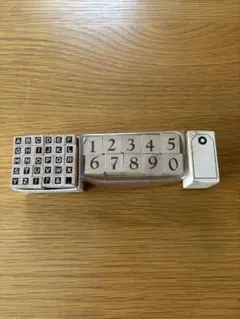 木製スタンプ ハンコ ゴム印 アルファベット 数字 タグ型 セット