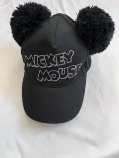 東京ディズニーリゾート　黒　キャップ　ミッキーマウス　ポンポン付き　58センチ